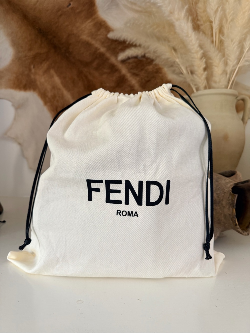 FENDI | Cream Dust Bag / Sleeper / Storage Bag